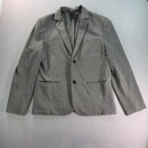HM Mens Slim Fit Gray Jersey Knit Blazer Jacket Size 42R 2-Button Sport Coat